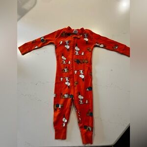 Hanna Andersson Red Snoopy Bodysuit